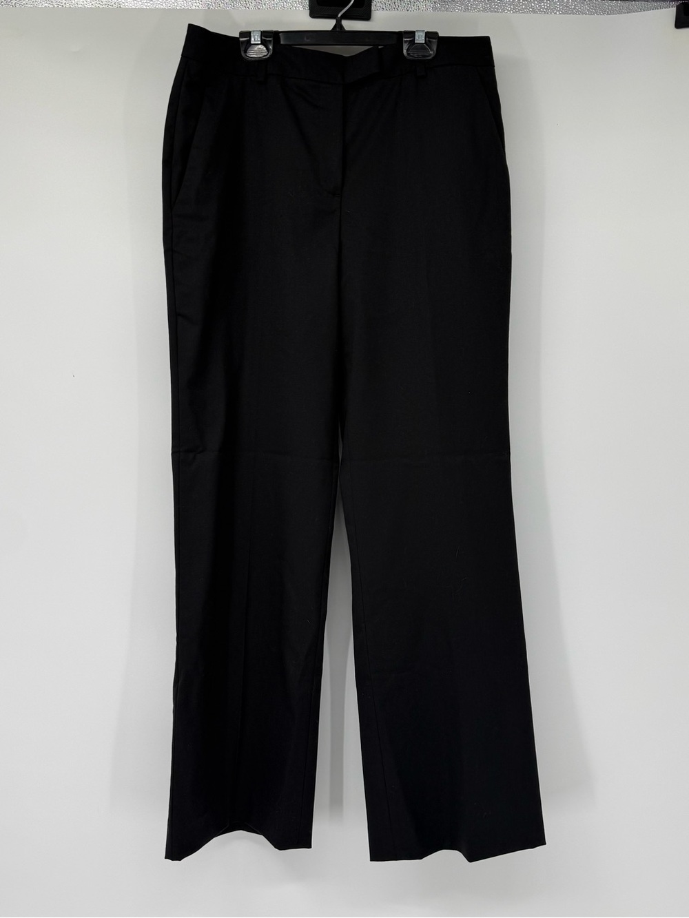 Brooks Brothers Black Straight-Leg Wool Classic Trousers Size 8